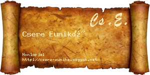 Csere Euniké névjegykártya